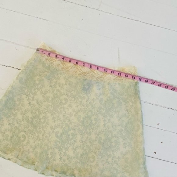 Express gorgeous silk skirt in mint green skirt (size S) - Picture 8 of 9